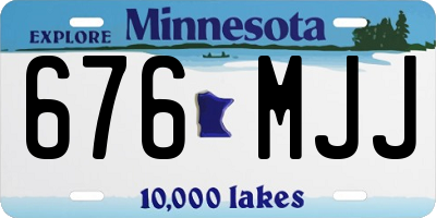 MN license plate 676MJJ