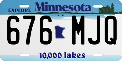 MN license plate 676MJQ