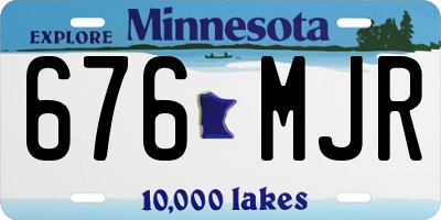 MN license plate 676MJR