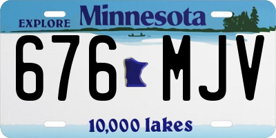 MN license plate 676MJV