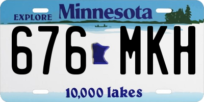 MN license plate 676MKH
