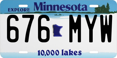 MN license plate 676MYW
