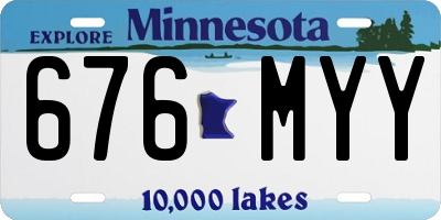 MN license plate 676MYY