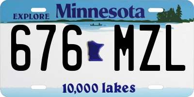 MN license plate 676MZL