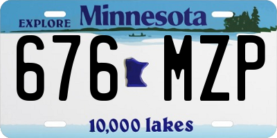 MN license plate 676MZP