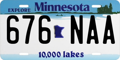 MN license plate 676NAA