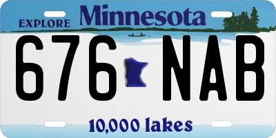 MN license plate 676NAB