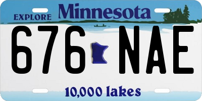 MN license plate 676NAE