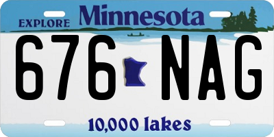 MN license plate 676NAG