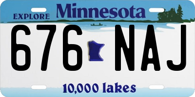 MN license plate 676NAJ