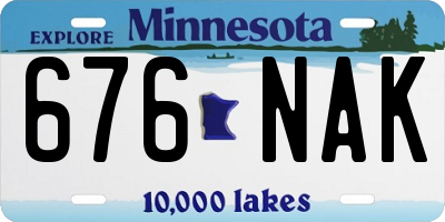 MN license plate 676NAK
