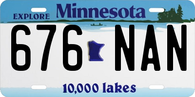MN license plate 676NAN