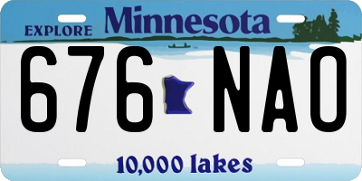 MN license plate 676NAO