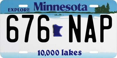 MN license plate 676NAP