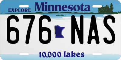 MN license plate 676NAS
