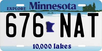 MN license plate 676NAT