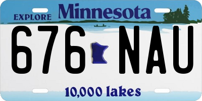 MN license plate 676NAU