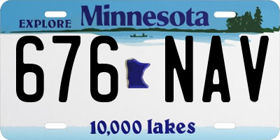 MN license plate 676NAV