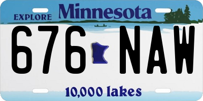 MN license plate 676NAW