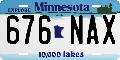 MN license plate 676NAX