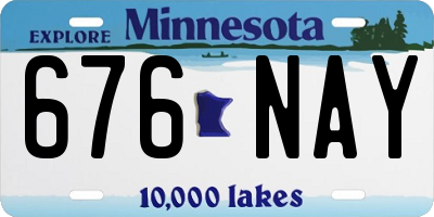 MN license plate 676NAY