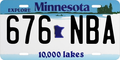 MN license plate 676NBA