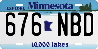 MN license plate 676NBD