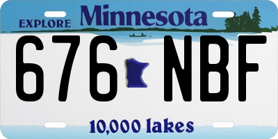 MN license plate 676NBF