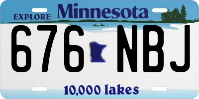 MN license plate 676NBJ