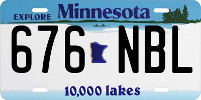 MN license plate 676NBL