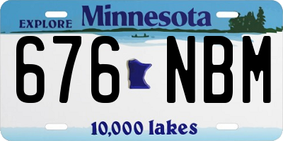 MN license plate 676NBM