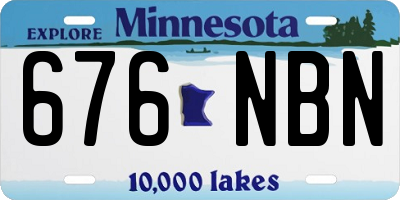 MN license plate 676NBN