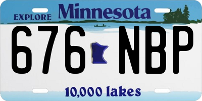 MN license plate 676NBP