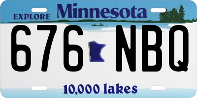 MN license plate 676NBQ