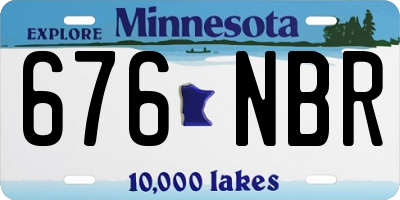 MN license plate 676NBR