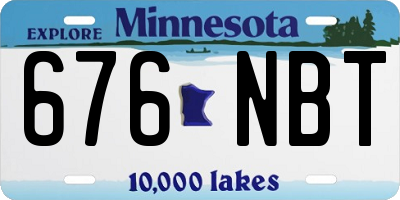 MN license plate 676NBT