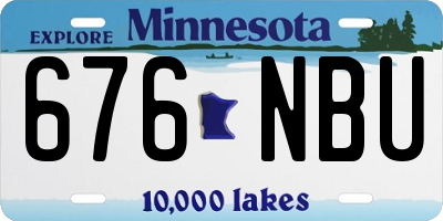 MN license plate 676NBU