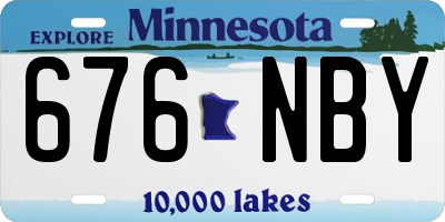 MN license plate 676NBY