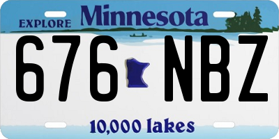 MN license plate 676NBZ
