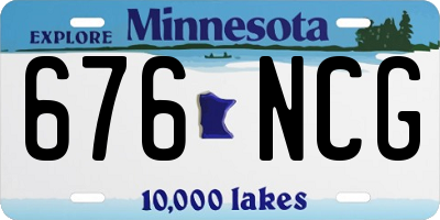 MN license plate 676NCG