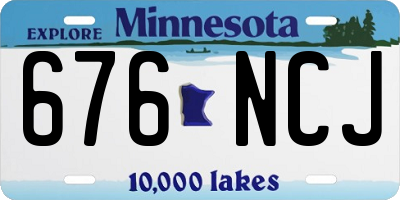 MN license plate 676NCJ