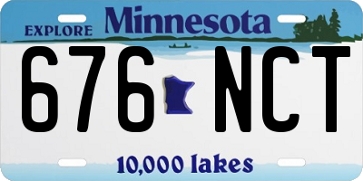 MN license plate 676NCT
