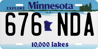 MN license plate 676NDA