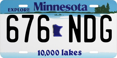 MN license plate 676NDG