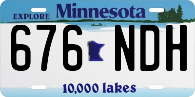 MN license plate 676NDH