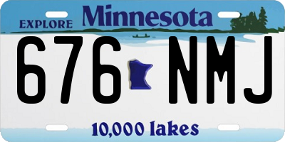 MN license plate 676NMJ