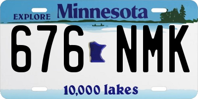 MN license plate 676NMK