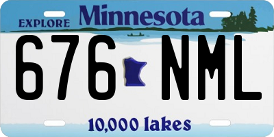 MN license plate 676NML