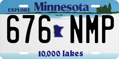 MN license plate 676NMP