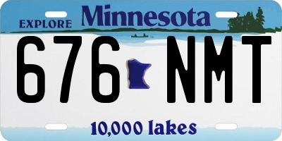MN license plate 676NMT